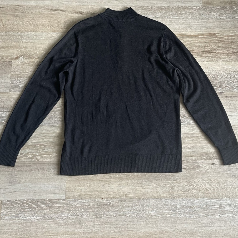 Smartwool Mens 1/4 Zip Merino Wool Sweater Large Pullover Collar - Picture 10 of 10